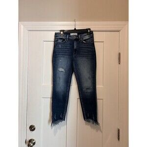 KanCan Jeans Womens 9 / 28 Skinny Dark Wash Mid Rise Faded Blue Stretch Denim